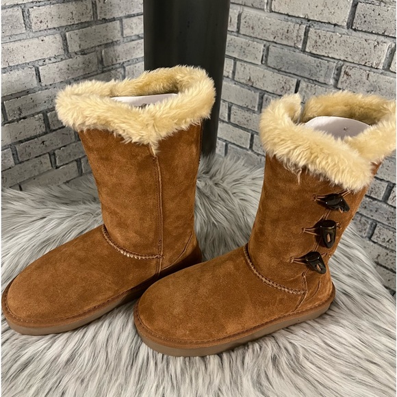 Style & Co Suede Boots With Faux-Fur Cuffs NEW - Picture 3 of 15